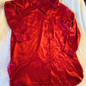 Red sleep shirt for bed or a night out